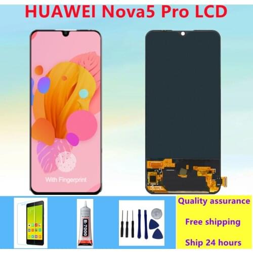 OLED For Huawei Nova 5 Pro LCD Display Touch Digitizer Assembly SEA-AL10 SEA-TL10 SEA-LX2 Replacement For Huawei Nova 5 LCD