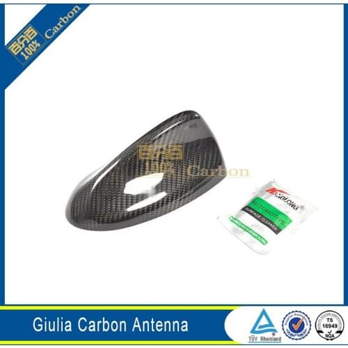 Stick On Type Carbon Fiber Roof Antenna Cover for Alfa Romeo Stelvio Giulia 2017 Roof Shark Fin 100% Carbon