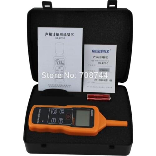 Portable Lcd Digital Sound Level Meter Noise Measuring Instrument Db Decibel Decibelmeter Monitoring Logger Tester SL4200