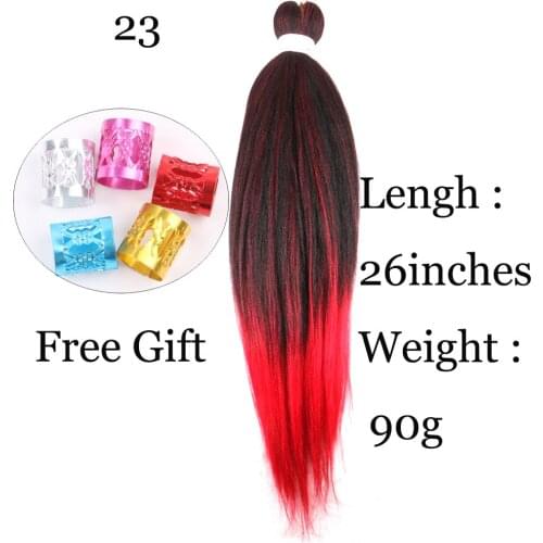 26inch Pre Stretched Braids Hair Easy Braid Hair Synthetic jumbo Crochet Braiding Hair Extensions Low Temperature Fiber Mixing