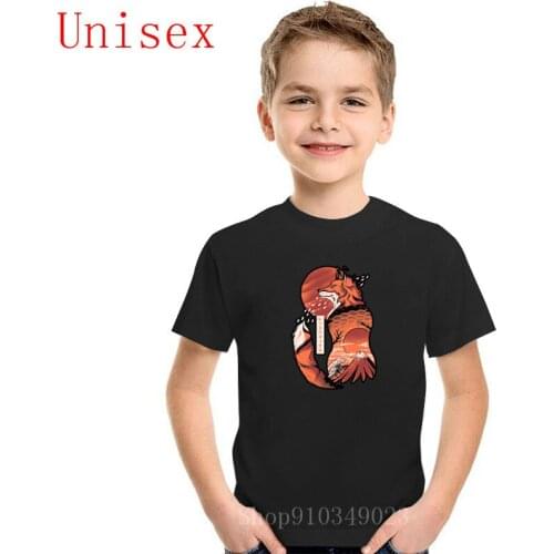 Custom Print Japanese Fox shirts for teenage girls children t-shirt Cartoon Fashion boys summer clothes kids tshirts boys shorts