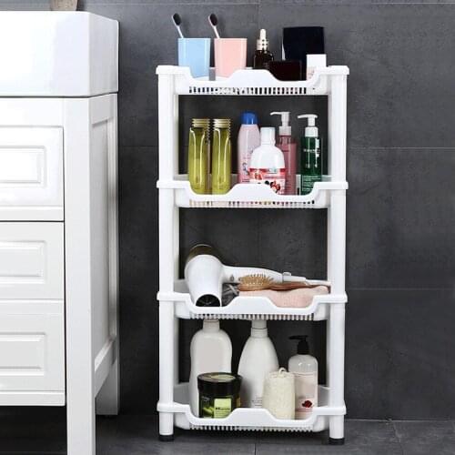 Shuang Qing 4-layer Plastic Multipurpose Shelf Crack Rack Bathroom Storage Rack Shelf Refrigerator Side Shelf SQ-1966