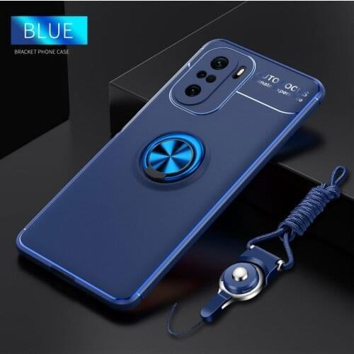 Silicone case For Xiaomi Redmi K40 Pro Plus case K40 Pro With Strip Cover Finger Ring Holder For Redmi K30 Ultra K20 Pro