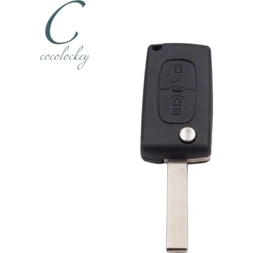 1pcs for Peugeot Expert 2001 3008 5008 807 2 Buttons Replacement Flip Key Fob Case Shell Blade NO LOGO