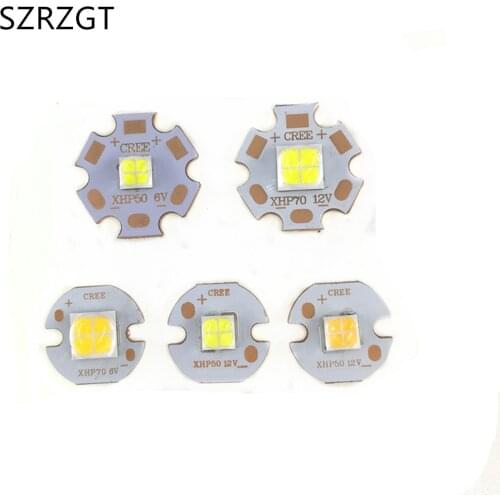 CREE XHP50 XHP70 XHP50.2 XHP70.2 2 generation Cool White Neutral White Warm White LED Emitter 6V 12V with 16mm 20mm Copper PCB