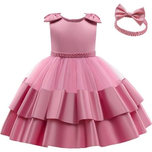 1st 2 Year Birthday Dress For Baby Girls Vintage Princess Tulle Christening Gown Newborn First Baptism Clothes Infant Costume