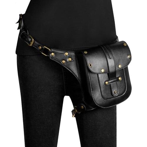 Vintage Steampunk Bag Steam Punk Retro Rock Gothic Retro Bag Goth Shoulder Waist Bags Packs Victorian Style Women Men Leg Bag E3