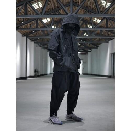 Lost mind Waterproof Jacket with separated sleeves multiple pockets quick release buckles techwear streetwear