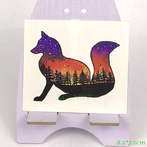 Waterproof Temporary Tattoo dog fox star tree forest tatto stickers flash tatoo fake tattoos for men kid