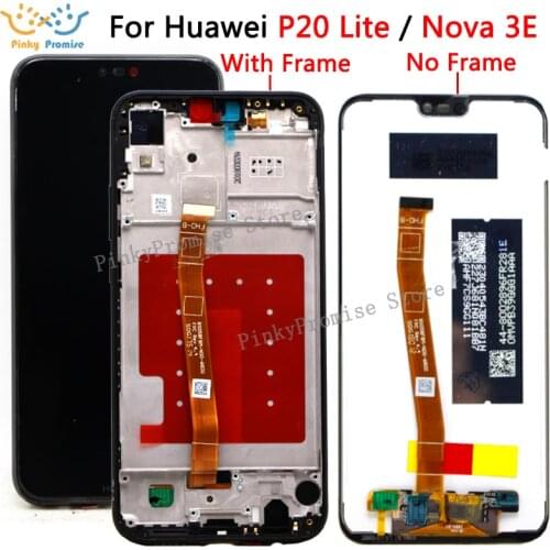 5.84'' LCD with Frame for Huawei P20 Lite Nova 3e LCD Display Touch Screen Digitizer Assembly ANE-LX1 ANE-LX3