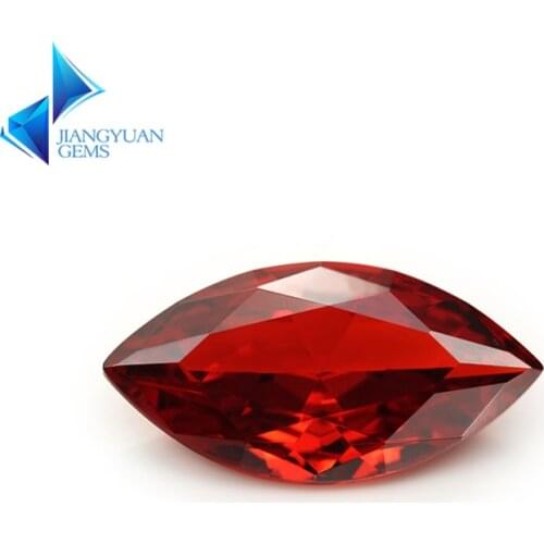 1.5x3-10x20mm Marquise Shape 5A Garnet CZ Stone Synthetic Gems Cubic Zirconia Beads For Jewelry
