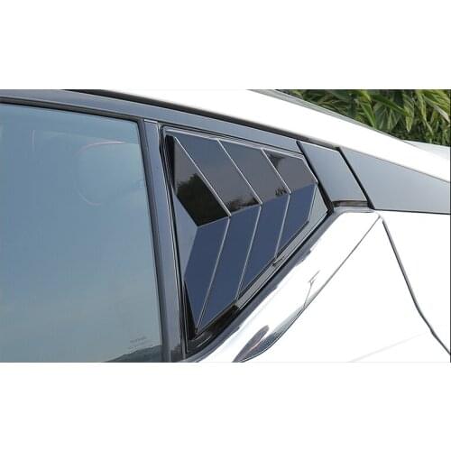 2 pcs ABS Carbon Fiber Door Window Louver Frame Window Sill Molding Trim Cover Fits For NEW Nissan Sylphy 2020-2021