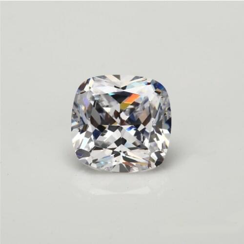 50PCS 5x5~10x10mm Cushion Shape White Clear color AAAAA Loose Cubic Zirconia stone Brilliant Cut CZ Stone For Jewelry DIY