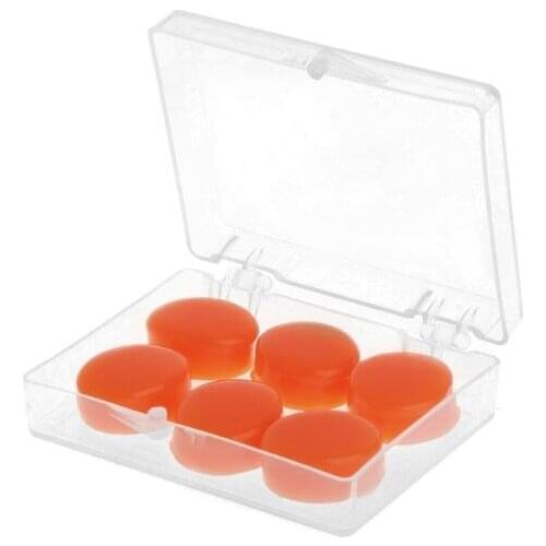 6PCS Earplugs Protective Ear Plugs Silicone Soft Waterproof Anti-noise Earbud Protector Swimming Showering Water Sports
