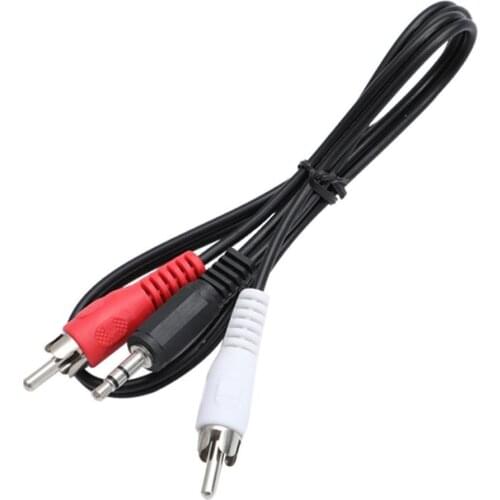 3.5mm Jack To 2 RCA Audio Cables 3.5 Male To RCA Male Gold Plated Coaxial Aux Cable For Laptop TV DVD Amplifier