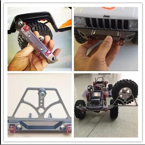 AX80125 front bumber with winch hooks & ax80126 axial scx10 tfl t10 t11 pro collision avoidance bumper spare tire rack