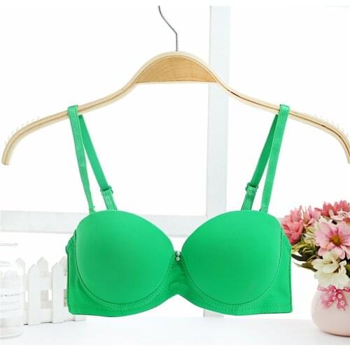 Black white color Deep U Low Cut duoble cup Push Up bra gather breast Women Lingerie bra Underwear small breast Plunge Sexy Bra