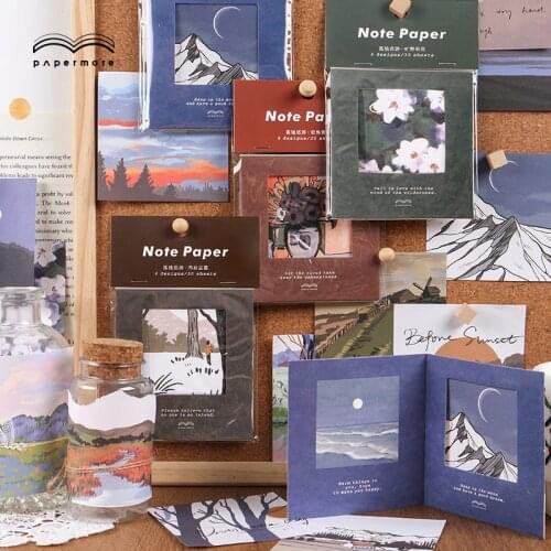 30sheets Memo Pads Decorative Papers Lonely Fast Tour Series Multifunction Sticky Note Planner Notepads Office School Supplies