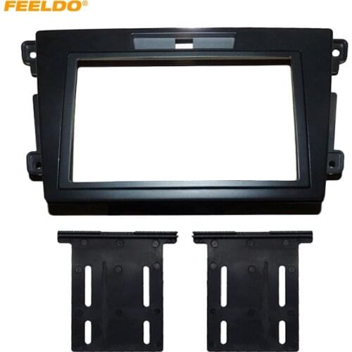 FEELDO 2Din Car Stereo Panel Frame Adapter for MAZDA CX-7 2006-2012 CD/DVD Fascia Radio Refitting Dash Plate Frame Bezel #HQ2690