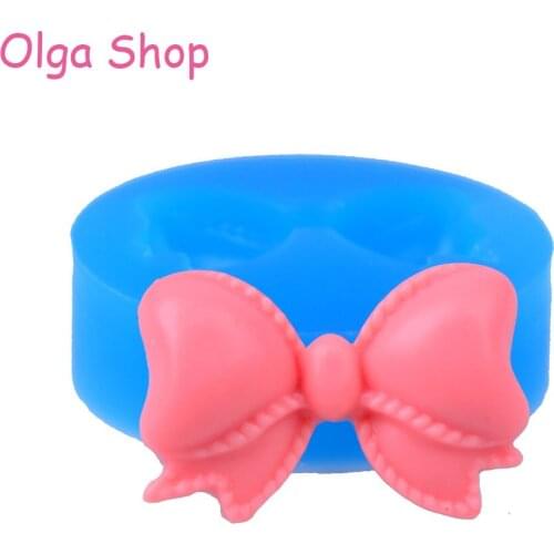 FYL303 37mm Bow / Bowknot Silicone Mold - Fondant, Cake Decorating, Sugarcraft, Icing, Resin Jewelry Making, Candy, Gum Paste