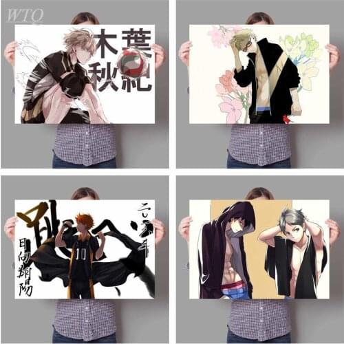 Haikyuu Volleyball Boy Japan Anime Posters Canvas Painting Wall Decor Retro Poster Wall Art Picture Room Decor Home Decor