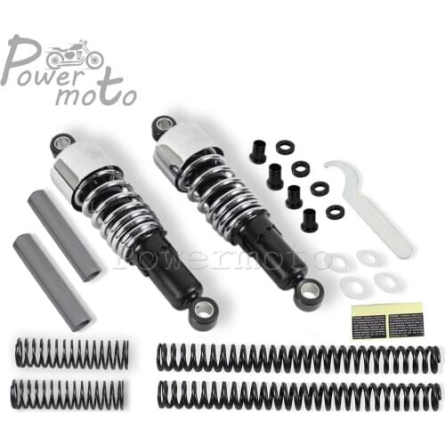 Chrome Black Motorcycle Rear Lowering Slammer Kit Shock Absorbers For Harley XL883 1200 Custom SuperLow 2004-2017