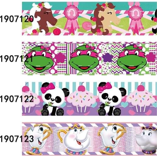 50 yards/lot) Wholesale price 1-1/2" 38MM cut cartoon ribbons