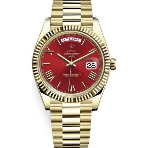 LGXIGE Mens Gold Watch