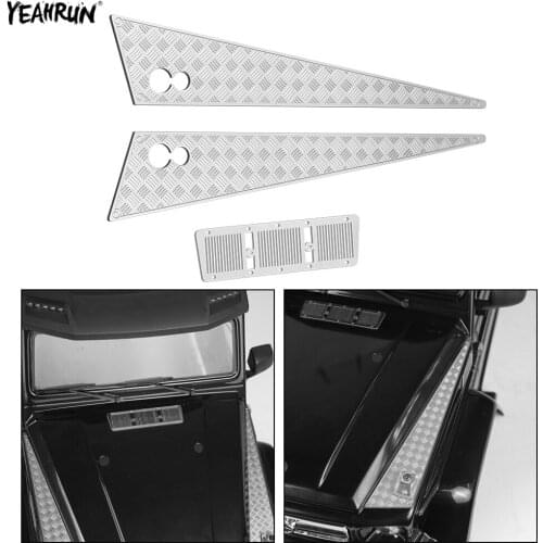 YEAHRUN 1Set Decoration Stainless Steel Anti-skid Plate Board Car Hood Sticker For 1/10 TRAXXAS TRX-6 RC Car Parts