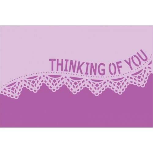 Metal cutting dies thinking of you lace mold Scrapbook paper craft knife mould blade punch stencils die