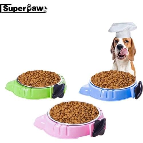 Pet Bowl Stainless Steel Water Food Feeder Feeding Dog Puppy Cat Hanging Cage Bowls Detachable Easy Washing Pets Supplies MDD22