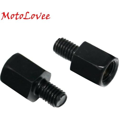 MotoLovee Motorbike Mirror Thread Adapter Clockwise 10mm to 8mm Motorcycle Mirror Mounts Holder Screw 2 Pieces/Pair