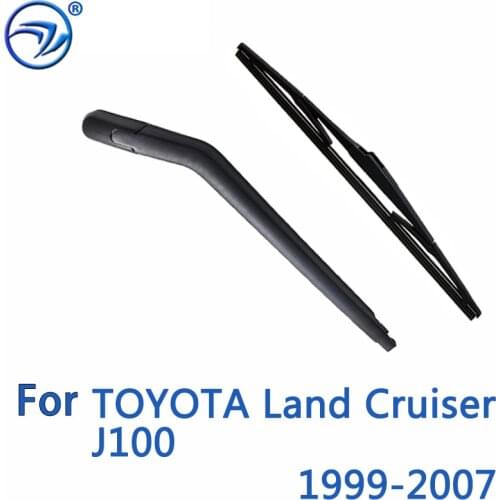 Wiper 14" Rear Wiper Blade Arm Set Kit For TOYOTA Land Cruiser J100 1999-2007 2000 2001 2002 Windshield Windscreen Rear Window