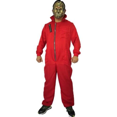 New Jason Voorhees Friday The 13th Horror Hockey Mask Costume Salvador Dali The House of Paper La Casa De Papel Cosplay Costume