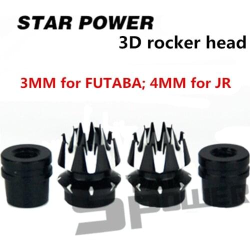 Original STP Star Power Antislip Stick Head 3D Colorful Control Rocker 3mm For FUTABA Frsky X9DSE X12S 4mm For JR Accessories