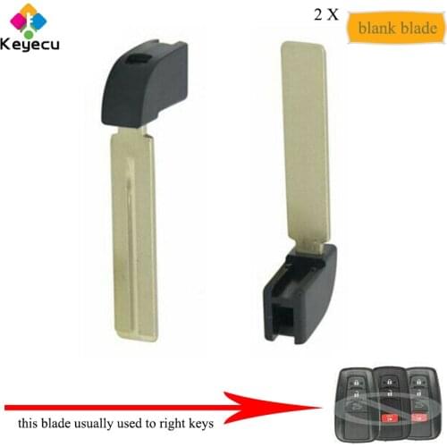 KEYECU Pair Smart Prox Insert Emergency Remote Key Blade - FOB for Toyota Avalon Camry C-HR Prius Prime 2016 2017 2018, HYQ14FBC