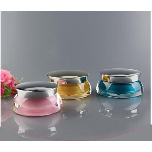 15G UFO/shell shape plastic acrylic jar pot tin for eye cream/day cream/essence/art nail container skin care plastic jar packing