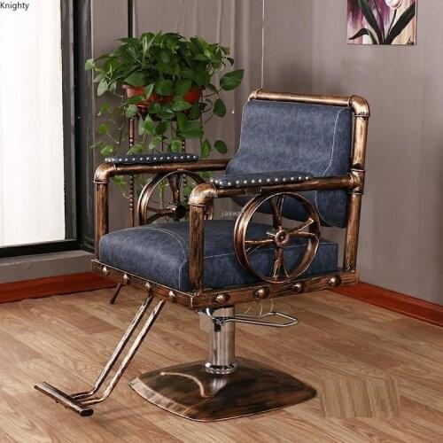 Industrial Wind Barber Shop Chair Salon Chair Salon Chair Beauty Salon Retro Armchair Makeup Chair Hair Salon Furniture L