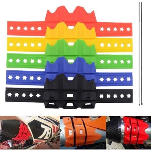 Motorcycle Heat Insulation Exhaust Pipe Protector Cover Circle with 2 Tie Strap