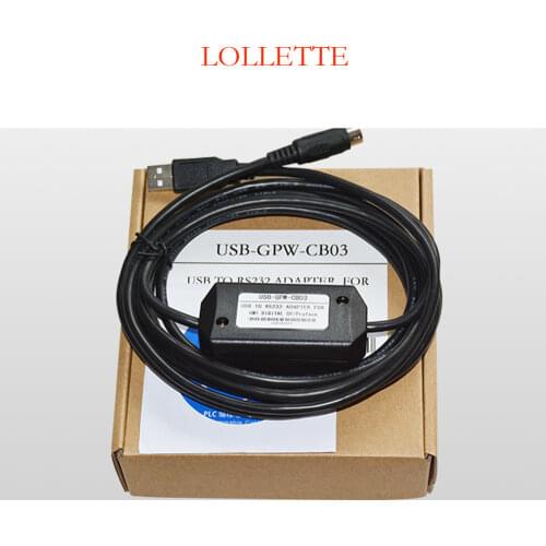 GPW-CB03 (or GPW-CB02 USB) Programming Cable for Digital GP / HMI, Support WIN7 WIN8 32 64
