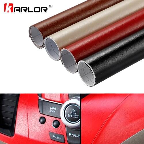 60x500cm Leather Pattern Waterproof PVC Vinyl Film Car Sticker Adhesive Auto Body Interior Decoration Decal Wrap Car Accessories