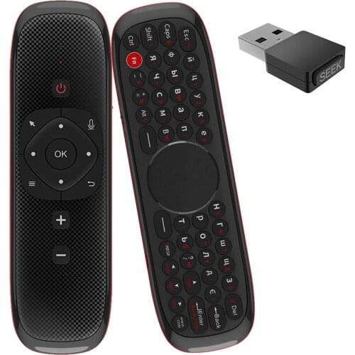 Wechip W2 2.4G Air Mouse with Touchpad Wireless Keyboard Mouse Infrared Remote Control Supports Voice Input for TV BOX Projector