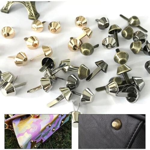 YOMDID 50PCS DIY Handcraft Rivets For Clothes Bags Shoes 12mm Spikes Studs Rivet Tool Garment Rivets Punk Accessories Decoration