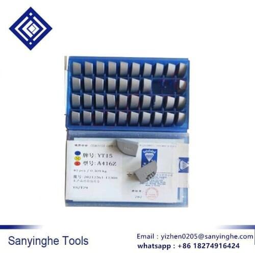 YT14 / YT15 / YW1 A416Z CNC cemented carbide 40pcs/box welding insert external cutting tool