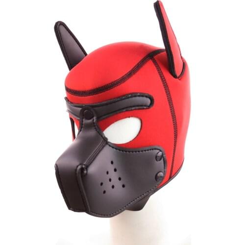 Men And Women Fun Headgear Adults Games Rubber Sponge New Style Removable Mouth Dog Headgear All-Inclusive Face Mask cosplay