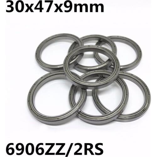 10PCS 6906ZZ 6906-2RS Thin wall ball bearings 30x47x9 mm Bearing steel High quality 6906 6906Z 6906RS