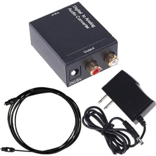 3.5MM Jack Optical Fiber Coaxial Signal to Analog DAC SPDIF Stereo Digital to Analog Audio Converter 2*RCA Amplifier Decoder