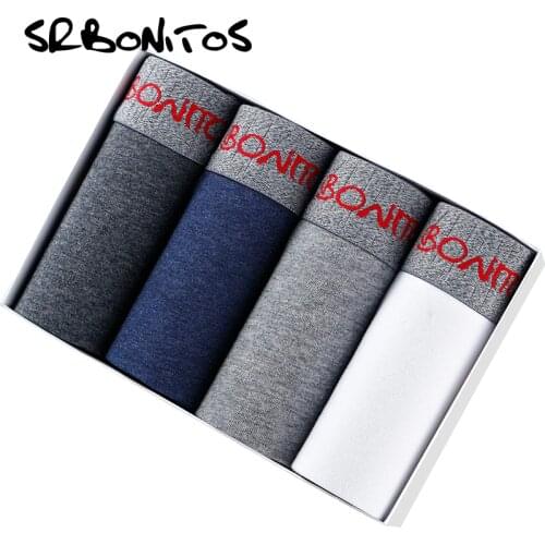 4 Piece Boxershorts Men Boxers Cotton Panties Man Underwear Men Sexy Under Wear Mens Underpants Male Boxer Gay 9xl Lot Long Top