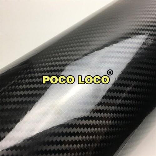 5D Ultra Gloss Black Carbon Fibre Vinyl wrap flexible with Air Release