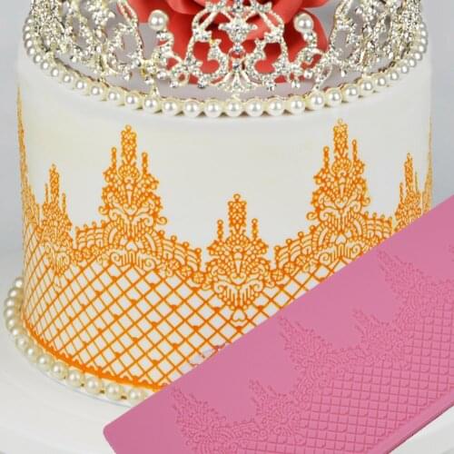 Large Size Lace Silicone Fondant Cake Decoration Mold Birthday Wedding Baking Tools